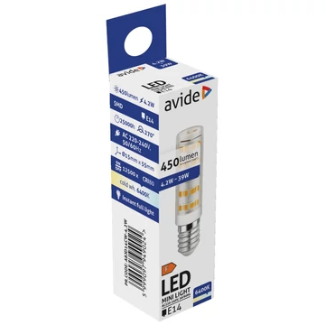 Avide LED 4.2W JD E14 CW 6400K