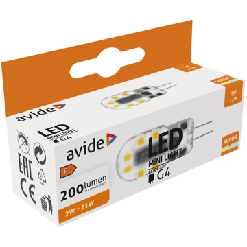 Avide LED 2W G4 NW 4000K Fekvő