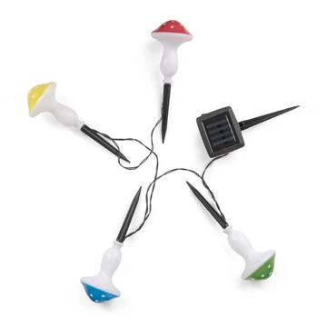 Entac Kerti Szolár Fényfüzér, Gomba, 20cm, 4db leszúrható LED, 4 színben