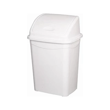 Billenőfedeles szemetes kuka, műanyag, luxury, fehér, 4 L