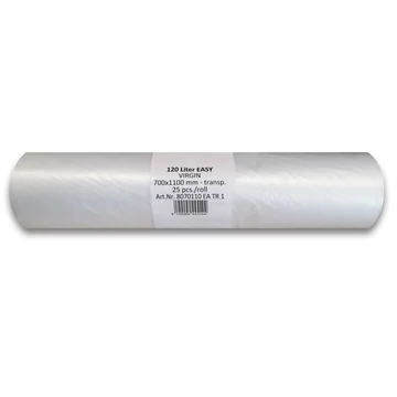 Folistar HNAT Szemeteszsák átlátszó HDPE 70x110 cm 135L 25db/tekercs
