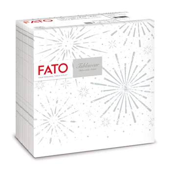 Fato Airlaid karácsonyi szalvéta 40x40cm Incanto Silver 50 lapos