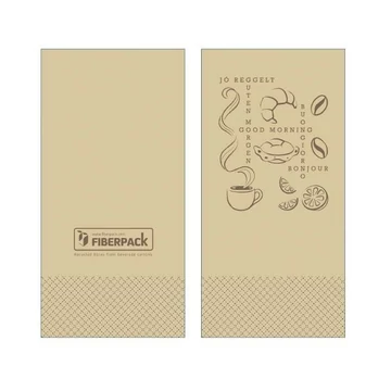 Lucart Eco Natural Szalvéta 33x33cm Jó reggelt 1/8-os 2 rétegű 50 lap/csomag