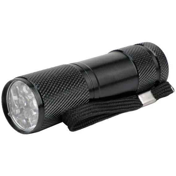 Entac Elemlámpa 1W 9LED ALU Fekete 3xAAA nt.