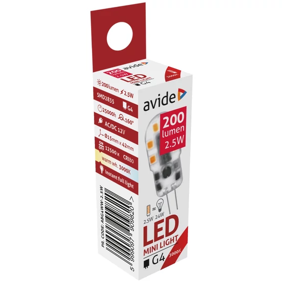 Avide LED 2.5W G4 WW 3000K