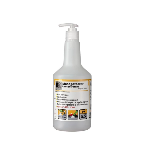 Mosogatószer koncentrátum higítós flakon pumpával 750ml (üres)