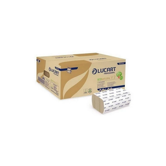 Lucart ECO Natural V hajtogatott kéztörlő 2 rétegű 20x190 lap/karton 40 karton/raklap