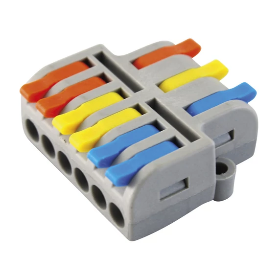 Commel oldható vezeték összekötő, csatos  3-6, 0.2-2.5(4) mm², 5 db