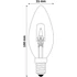 Kép 3/3 - Avide Halogén Candle 42W E14 2000h