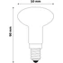 Kép 3/3 - Avide LED Filament R50 4W E14 160° WW 2700K