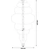 Kép 3/3 - Avide LED Jumbo Filament Bixby 200x410mm Amber 8W E27 2400K Fényerőszabályzós