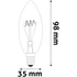 Kép 3/3 - Avide LED Soft Filament Candle 3W E14 EW 2700K
