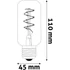 Kép 3/3 - Avide LED Soft Filament T45 5W E27 EW 2700K