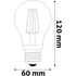 Kép 3/3 - Avide Smart Filament LED Globe A60 4.5W CCT WIFI + BLE APP Control