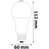 Kép 3/3 - Avide Smart LED Globe A60 8.8W NW 4000K PIR mozgásérzékelővel