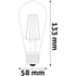 Kép 3/3 - Avide LED Filament ST57 7W Fényerőszabályzós Borostyán E27 WW 2500K