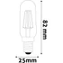 Kép 3/3 - Avide LED Filament T25 4W E14 NW 4000K