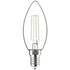 Kép 1/3 - Avide LED White Filament Candle 4.5W E14 WW 2700K