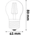 Kép 3/3 - Avide LED White Filament Mini Globe 6.5W E27 NW 4000K
