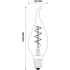 Kép 3/3 - Avide LED Soft Filament Candle Flame 3W E14 EW 2700K