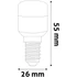 Kép 3/3 - Avide LED 1.3W T26 NW 4000K