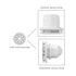 Kép 5/5 - Commel elszívó ventilátor 100 mm, záró lamellával, golyóscsapágyas 12 W, 95 m³/h , 34 dB