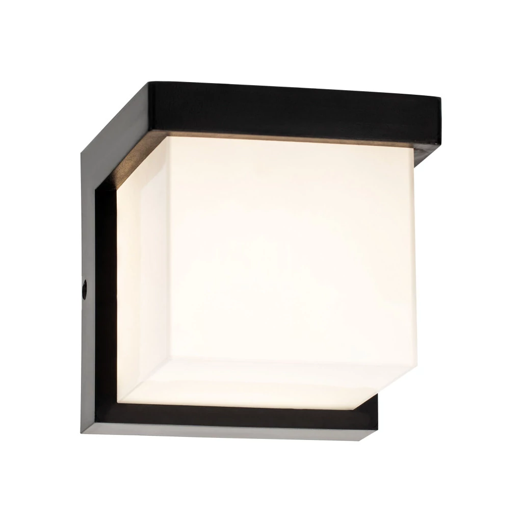 Adviti protea kültéri LED fali lámpa négyzet  IP65 fekete 9w