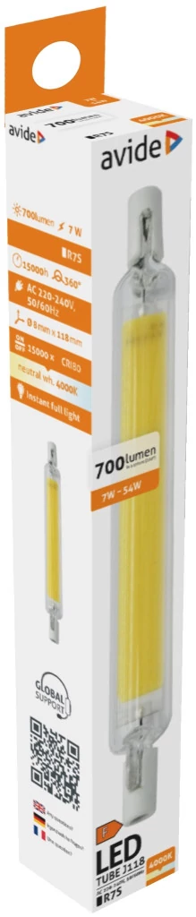 Avide LED 7W R7S 8x118mm NW 4000K