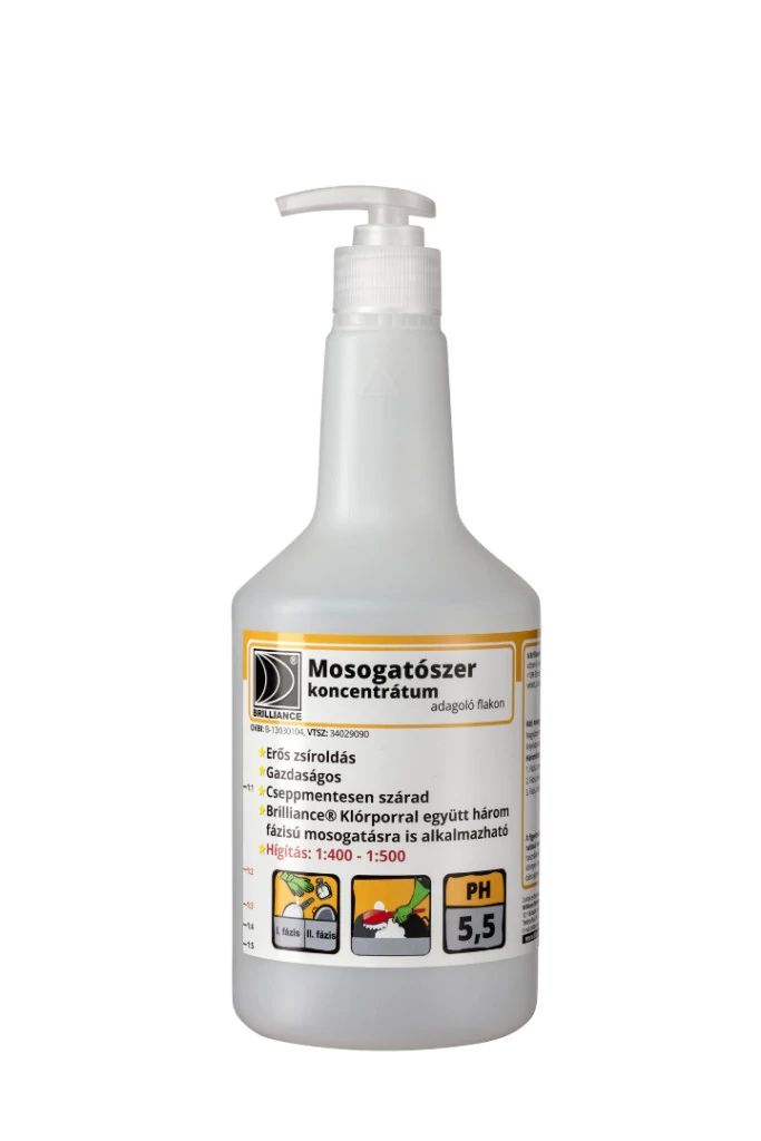 Mosogatószer koncentrátum higítós flakon pumpával 750ml (üres)