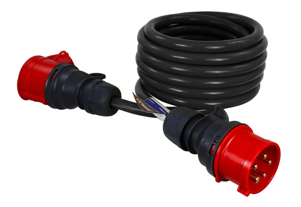 Commel hosszabbító kábel, ipari, CEE aljzat, 16 A 400 V 5G1,5 ~ 10500 W IP44, 20m